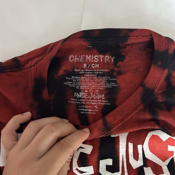 Tupac 2Pac Mens Small Red Black T Shirt Graphic Tee Tie Dye Poetic Justice - Picture 2 of 5